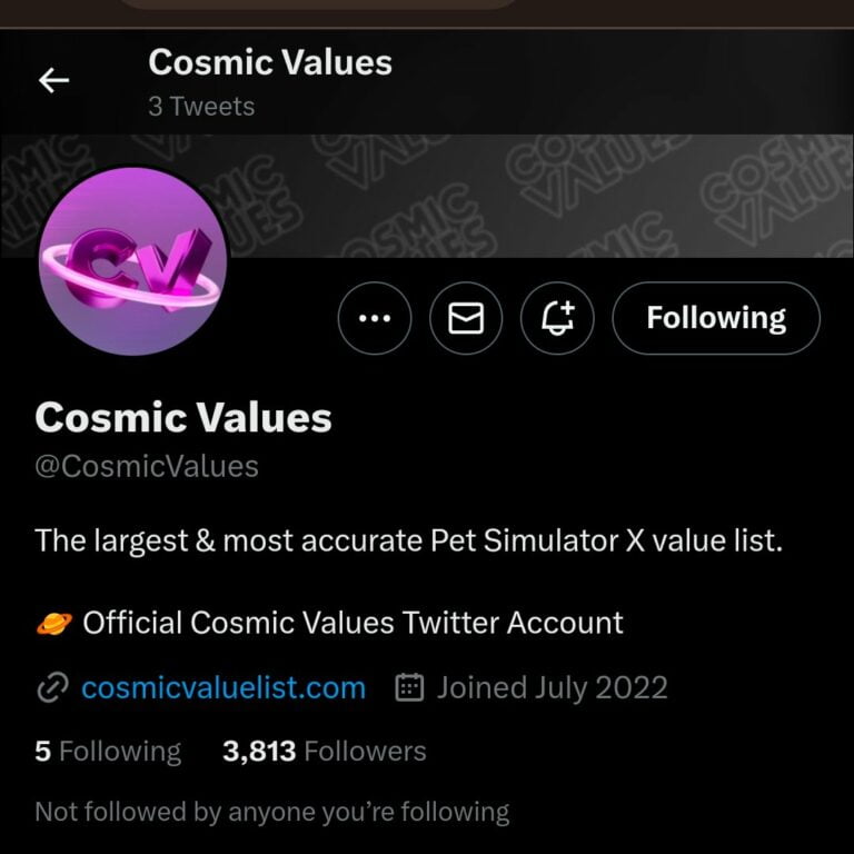Cosmic Values – Your One-Stop Solution For The Pet Values In Pet Simulator X.