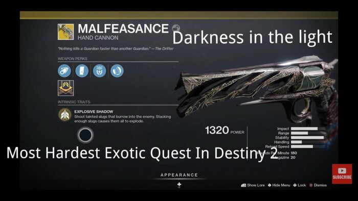 Darkness In The Light Destiny 2: The Ultimate Guide To Unlocking The Exotic Malfeasance Hand Cannon