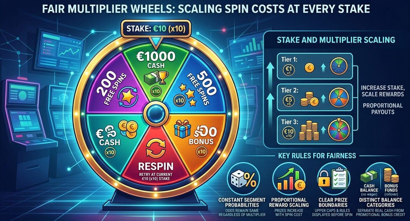 Escalating Spin Costs: Designing Multiplier Wheels That Stay Fair at Every Stake