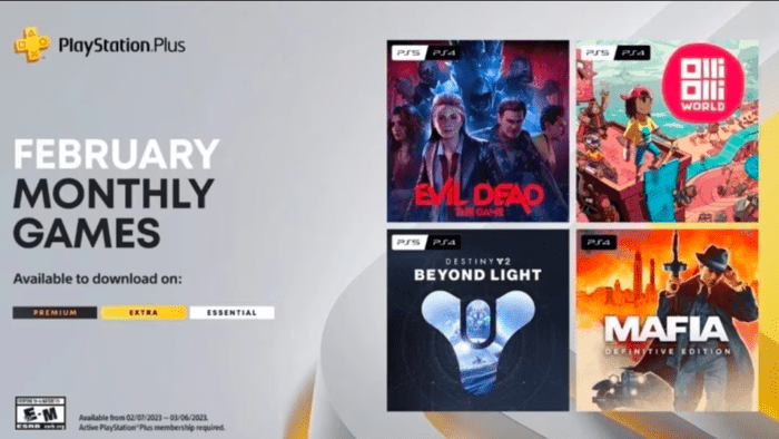 February 2023 Free PlayStation Plus Games