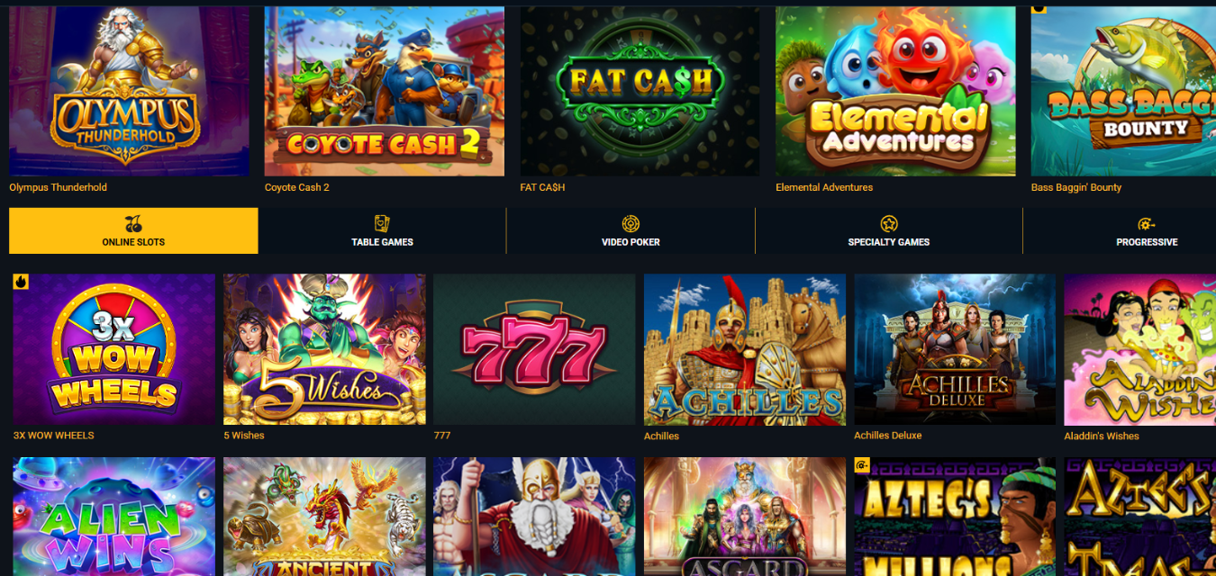Game Selection at Leading Offshore Casinos Accepting US Players