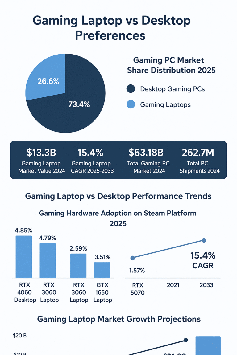 Gaming Laptop vs Desktop Preferences Statistics (2025)
