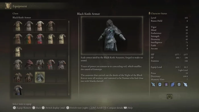 How to Equip Armor Sets elden ring