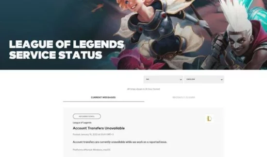 League of Legends(LOL) server status – Is League of Legends (LOL) Down?