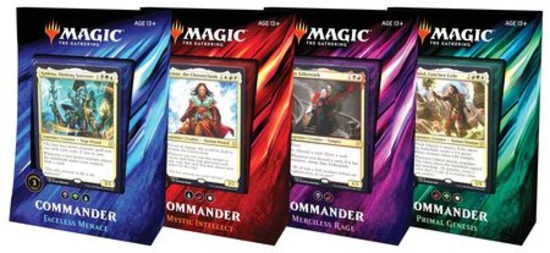 Magic The Gathering Commander 2019 Set of 4 Decks