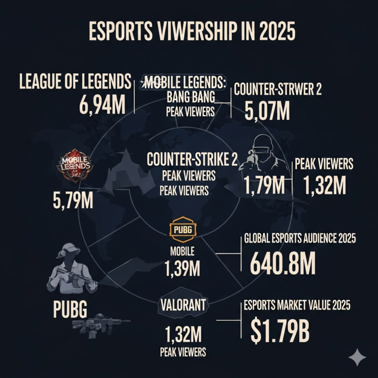 Most popular esports games by viewership