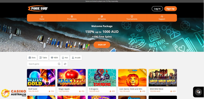 Pokiesurf Casino: Australia's Premier Online Casino Experience 🌊