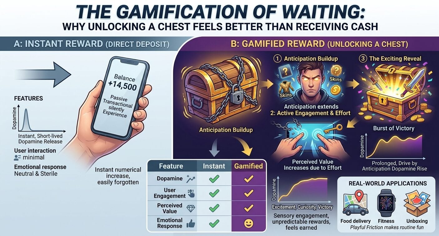 The Gamification of Waiting: Why Unlocking a Chest Feels Better Than Receiving Cash