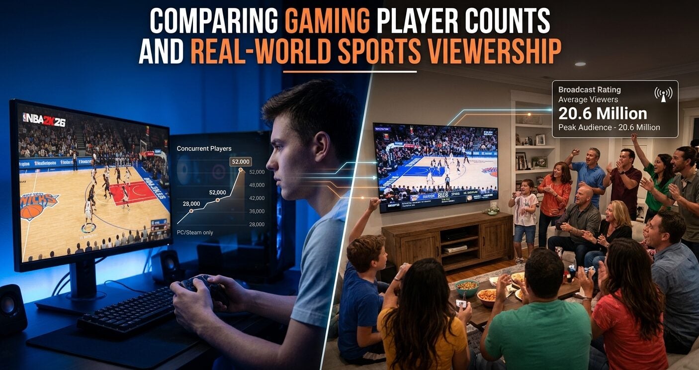 Why Player Counts Matter: Comparing Sports Game Popularity to Real-World Viewership