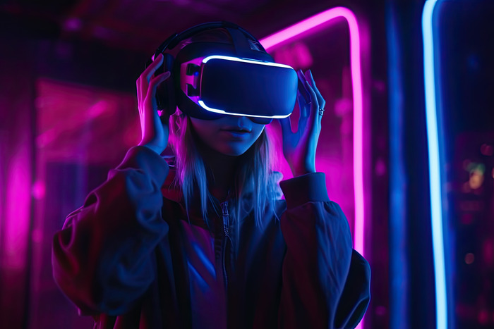 woman-is-using-virtual-reality-headset-neon-light-studio-portrait-concept-virtual-reality-technology-ai-generative